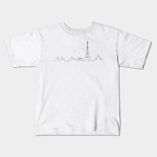 Paris France Cityscape line art Kids T-Shirt